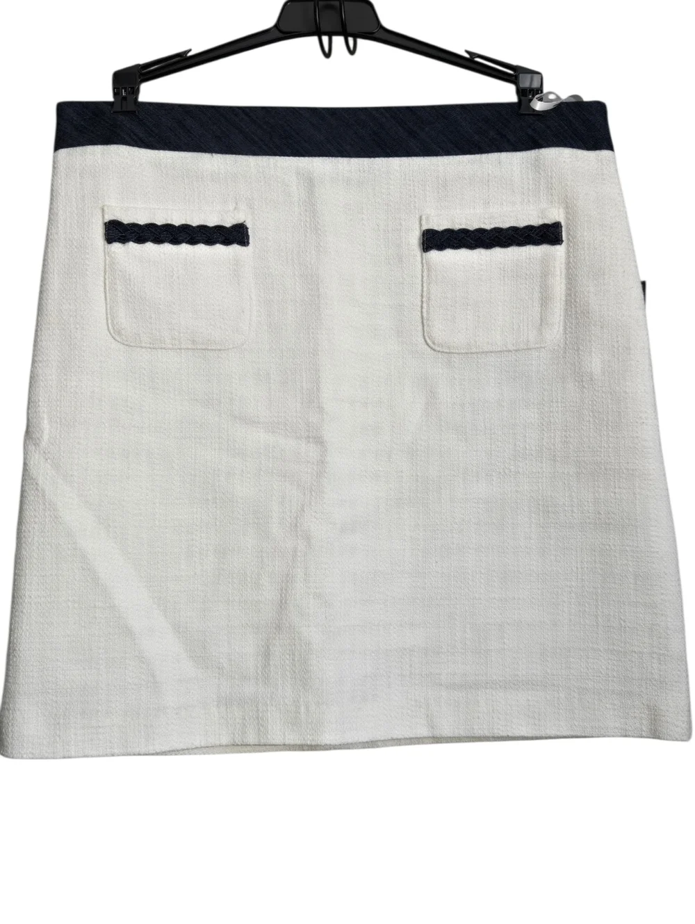 Karl Lagerfeld White Tweed Skirt, Size 14 - Picture 2 of 6